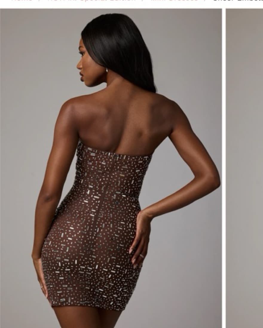 Oh Polly Caprice Sheer Embellished Dress - Image 2