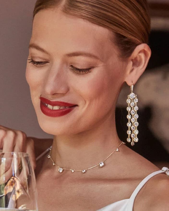 Clementine Chandelier Earrings + Choker - Image 2