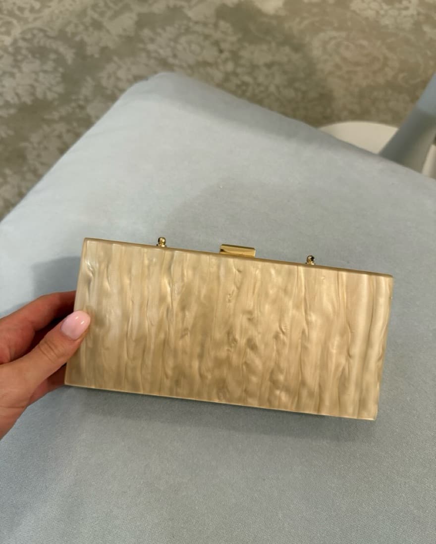 Rectangle Gold Clutch - Image 1