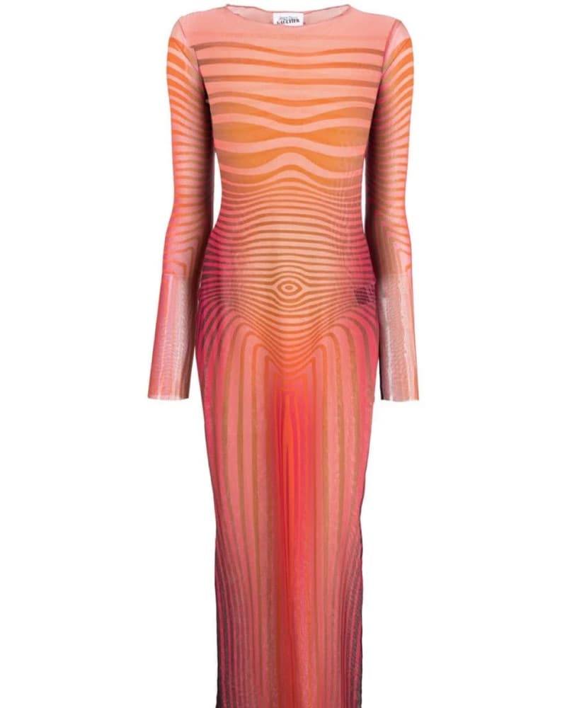 jean paul gaultier red body morph dress - Image 1