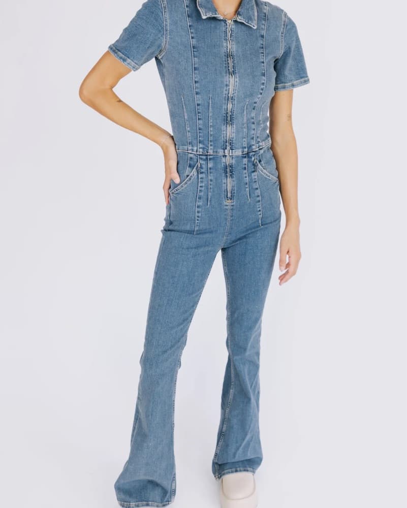 FREE PEOPLE - JAYDE FLARE JUMPSUIT - Image 2