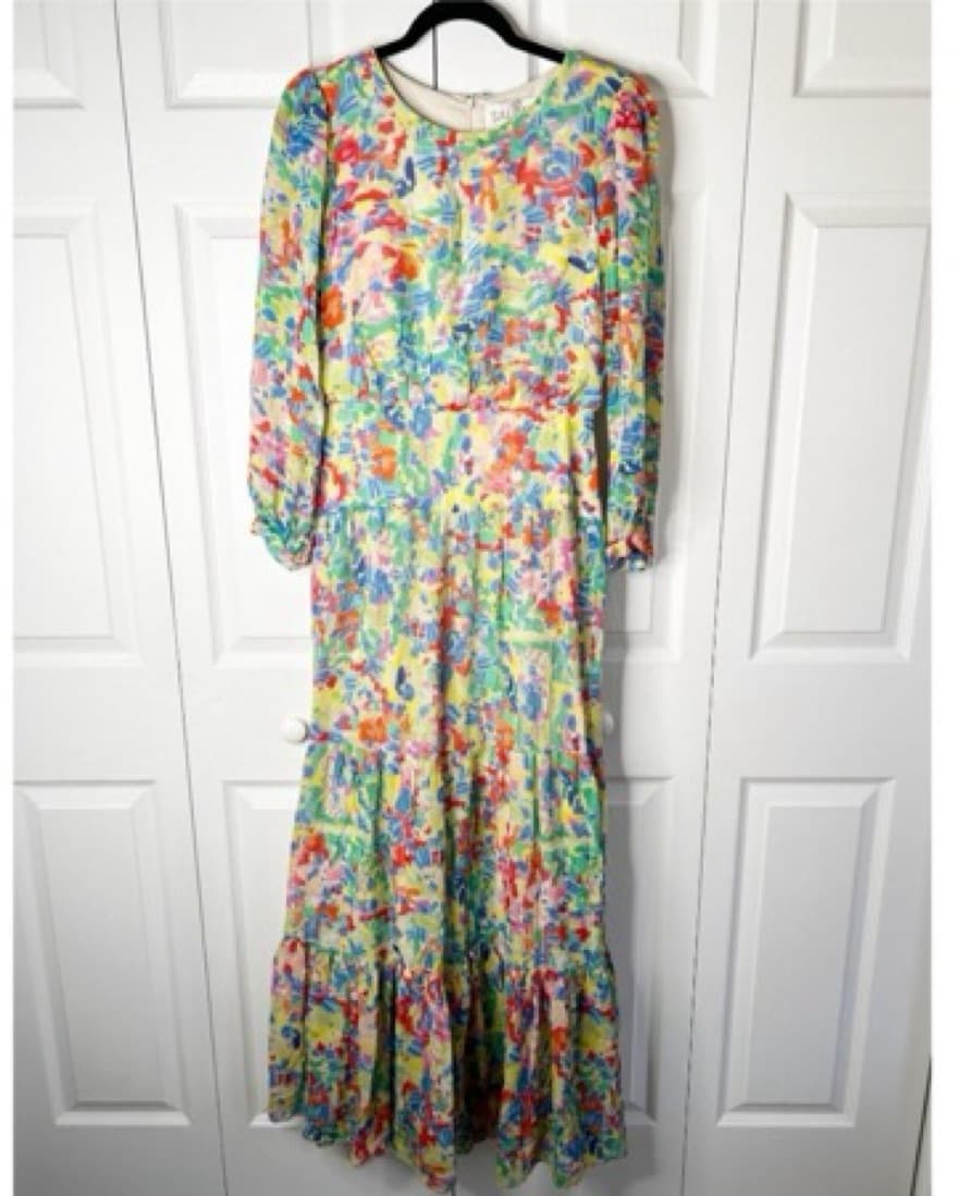 Saloni Isabel Confetti Silk Maxi Dress - Image 3