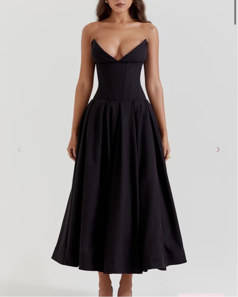 House of CB Lady dress in Black - Image 1