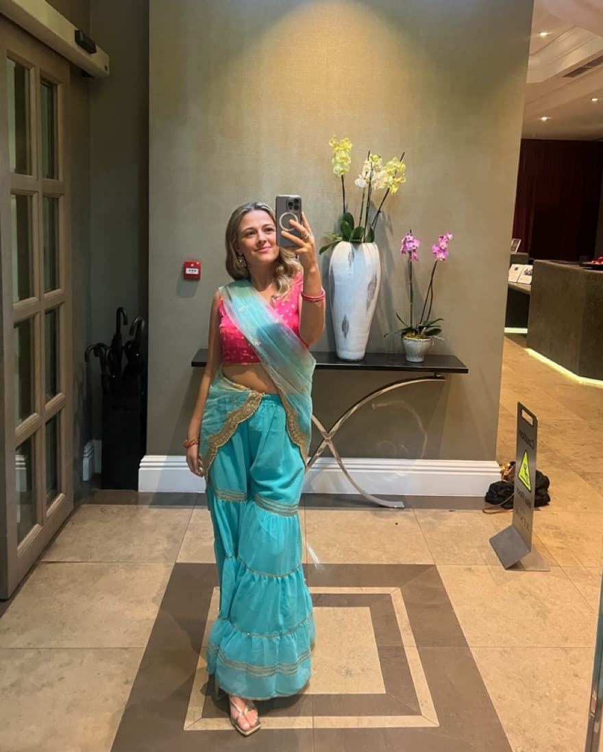 3 Piece Indian Dress Saree - Image 2