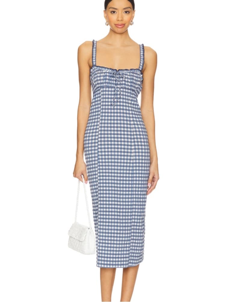 Lucinda Midi dress In indigo Combo - Image 1