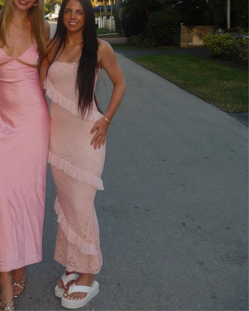 Pink White Fox Dress - Image 1