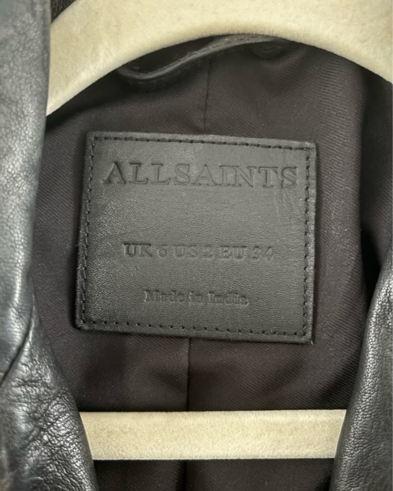 ALLSAINTS Black Leather Jacket  - Image 3