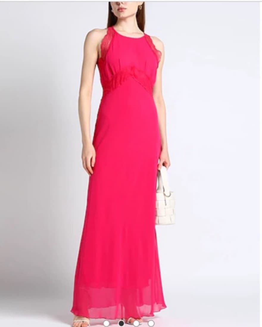 Anna Molinari Pink Lace Panel Gown - Image 1