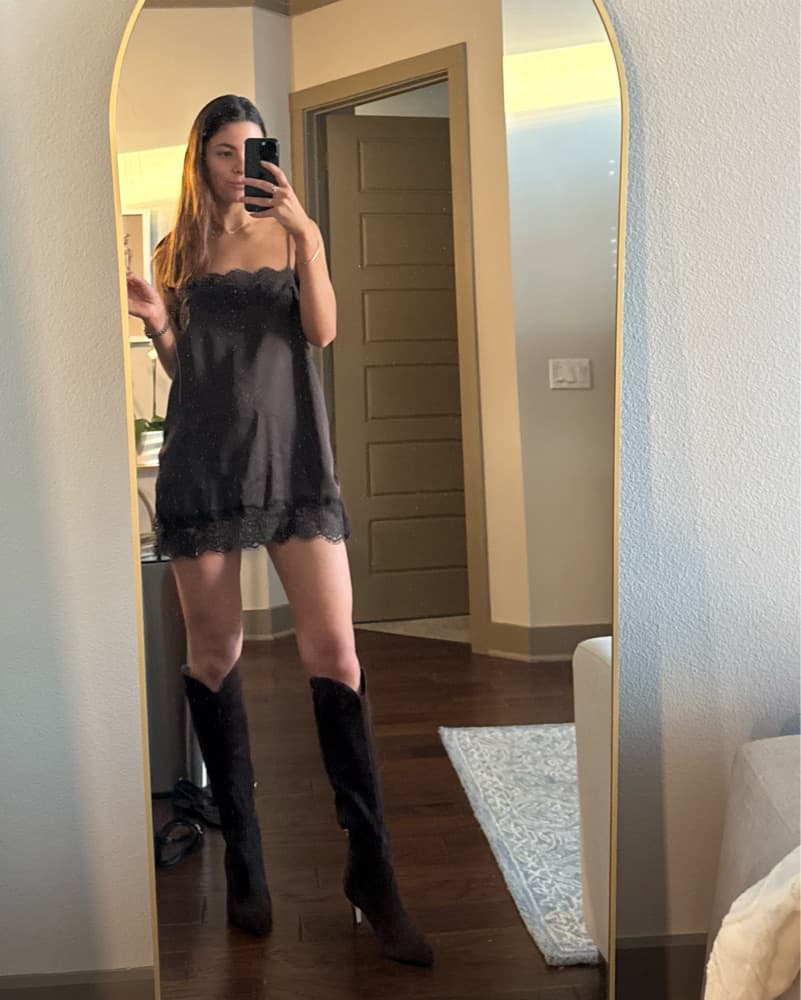 Zara Brown Lace Dress - Image 2