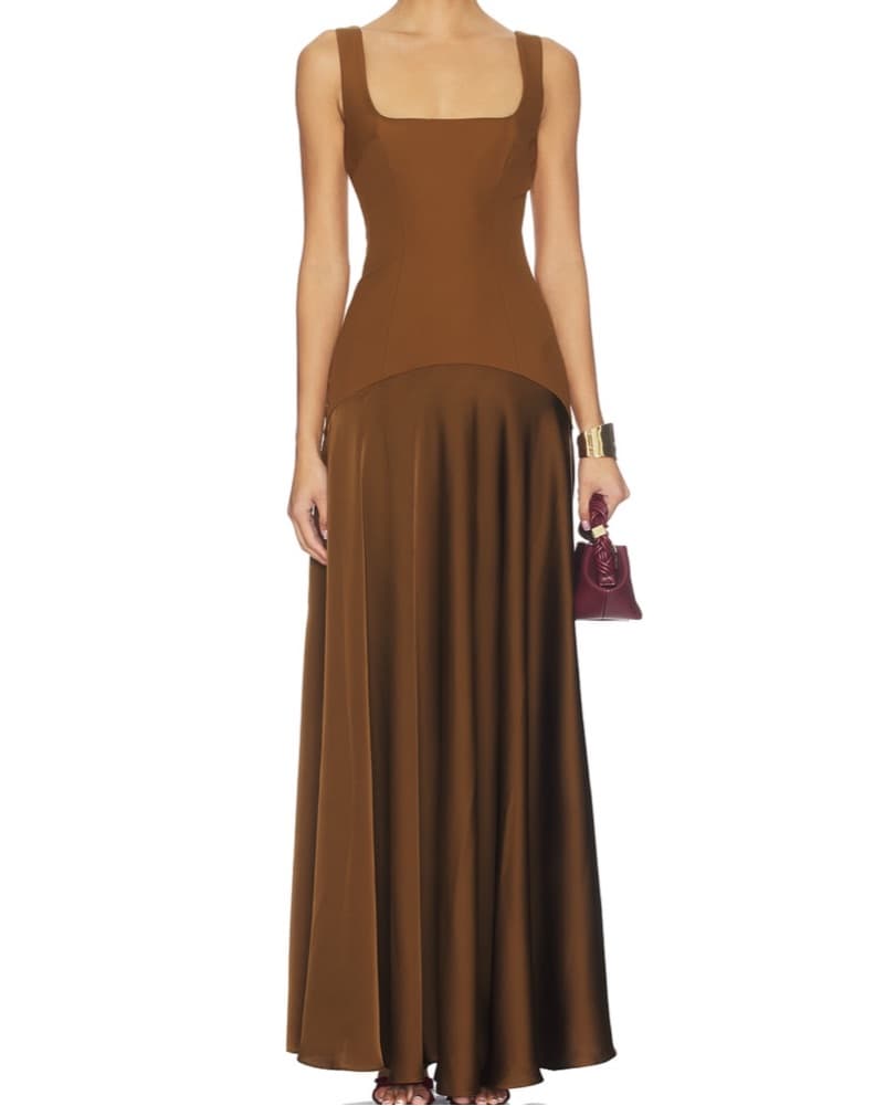 L’Academie Sidney Gown Chocolate Brown - Image 5