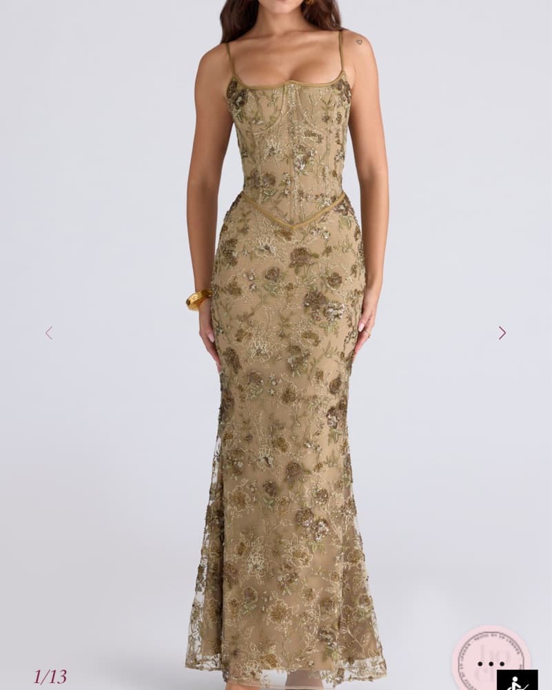 House Of Cb Naima Dress Olive  - Image 3