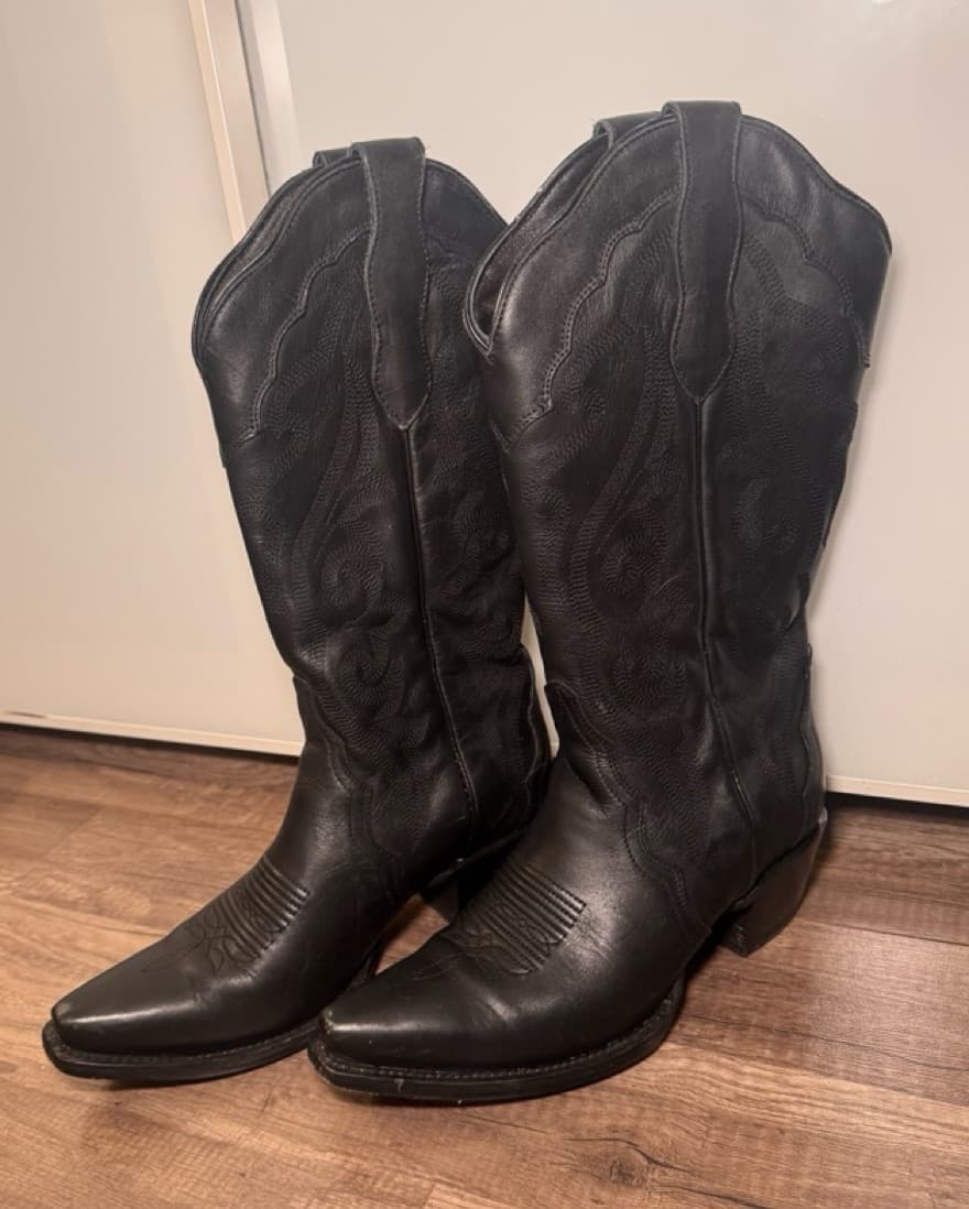 Black Cowboy Boots  - Image 1