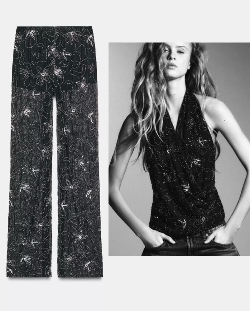 Embroidered Beaded Set - Image 1