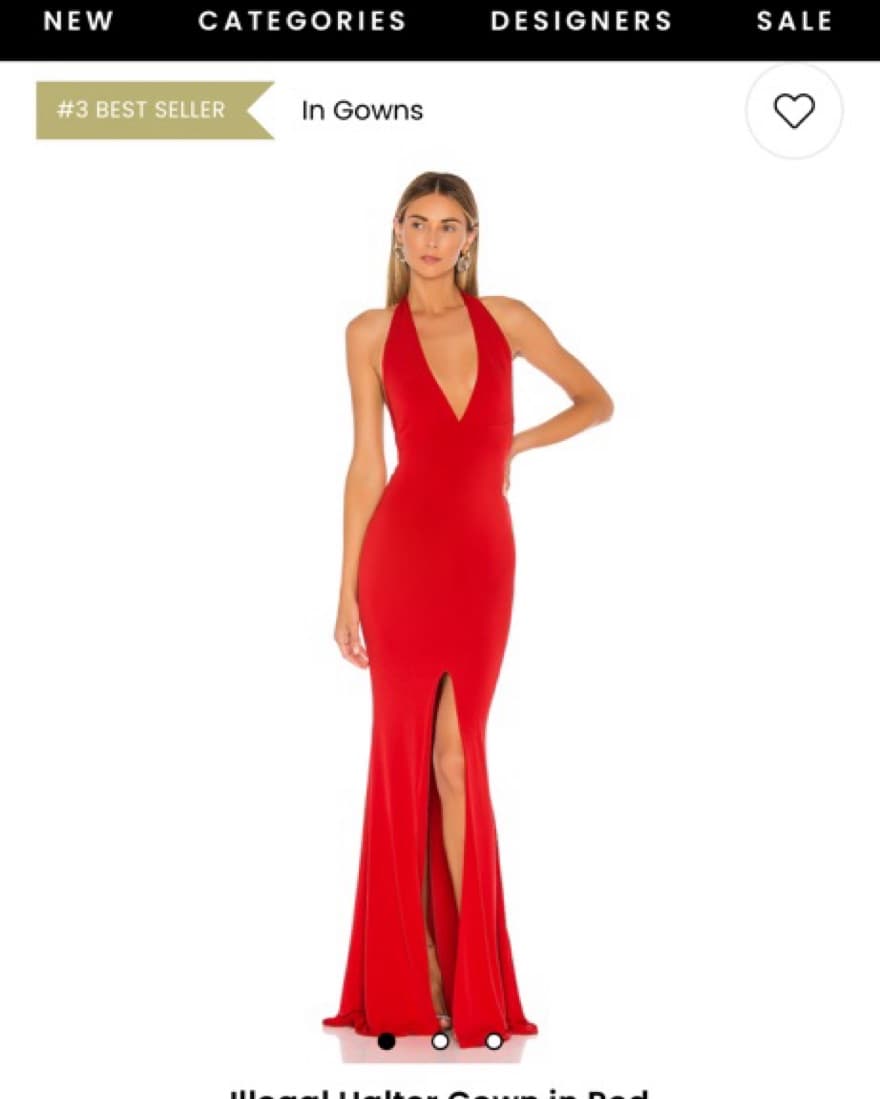Nookie Illegal Halter Gown in red  - Image 4