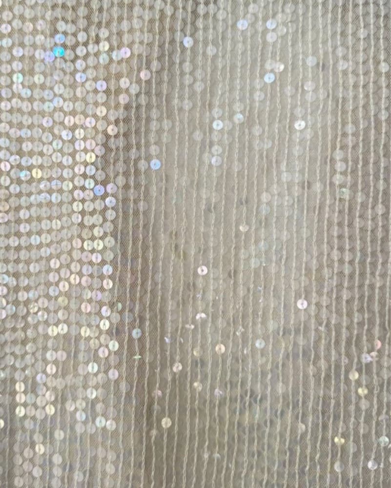 Rat & Boa Nude Sequin Button Up Top - Image 4