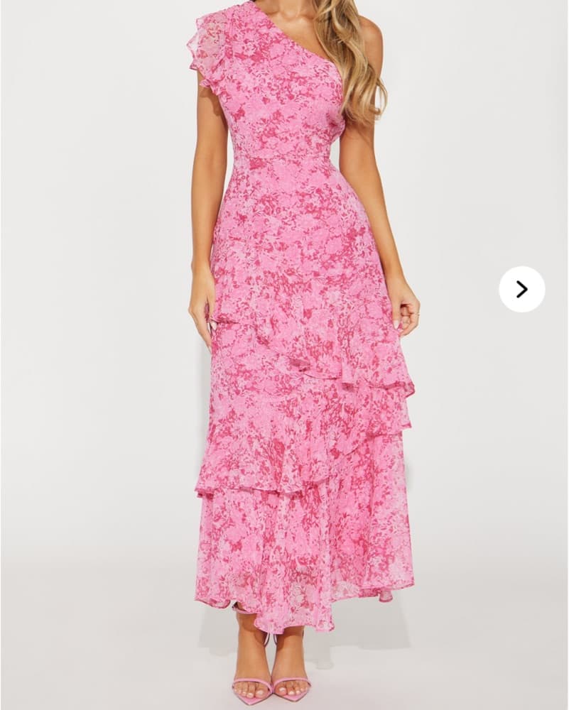 Stunning Floral Ruffled Maxi Dress - Image 1