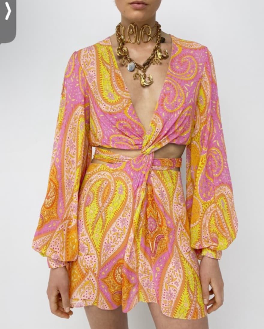 CUTOUT PRINTED DRESS - Image 6