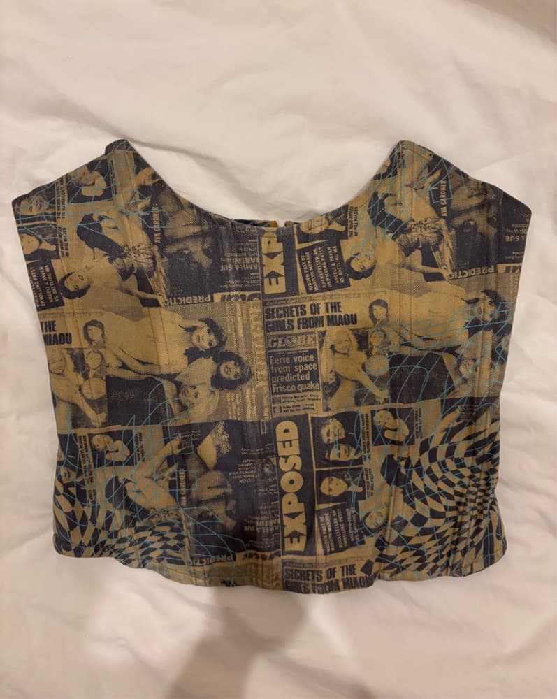 Miaou Leia Corset In Exposed Print - Image 2