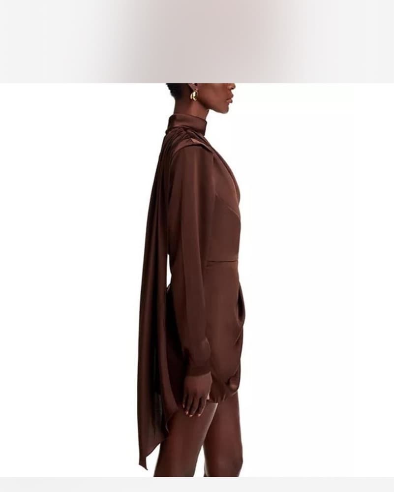 Ronny Kobo Bianca Draped Asymmetric Mini - Image 5