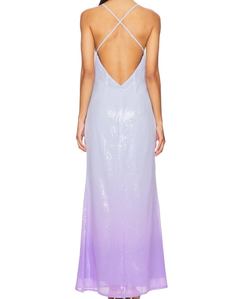Ethereal Lavender Sequin Gown - Image 2