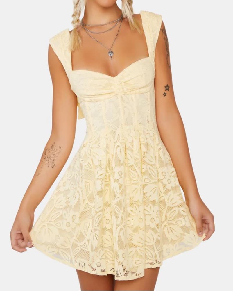 For Love And Lemons Cutout Lace Dress - Image 1