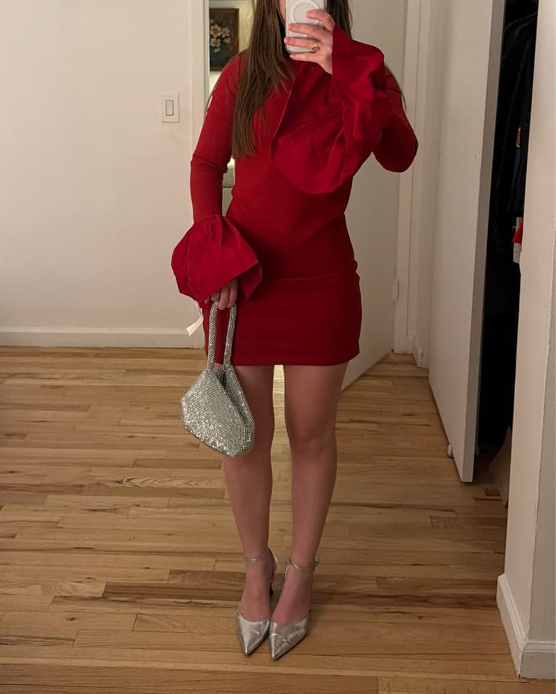 Staud Hawthorne Bell Sleeve Mini Dress - Image 2