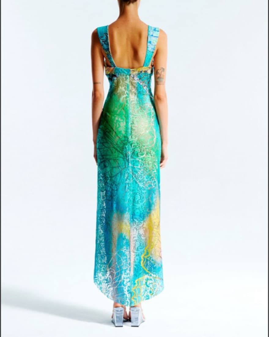 Siedres Butterfly Sheer Lace Maxi Dress  - Image 2