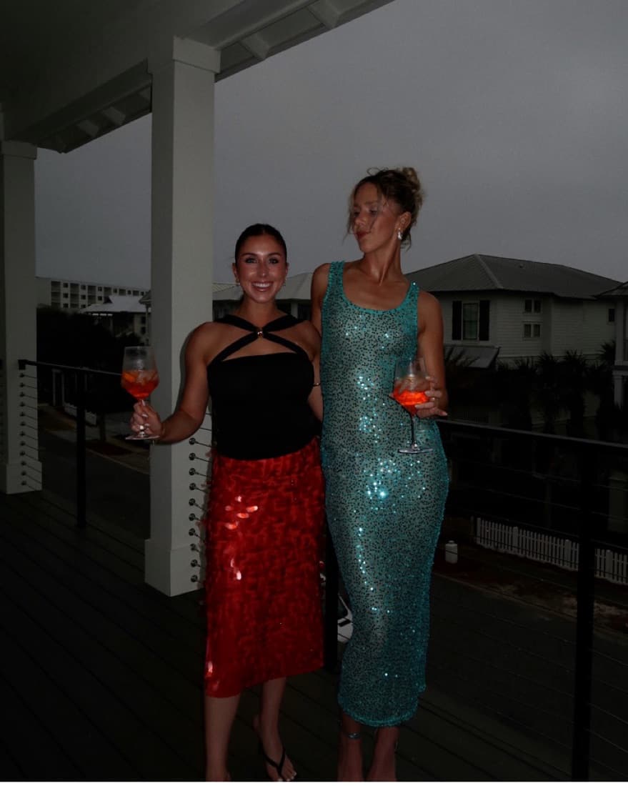 Blue Sequin Peppermayo Dress  - Image 2