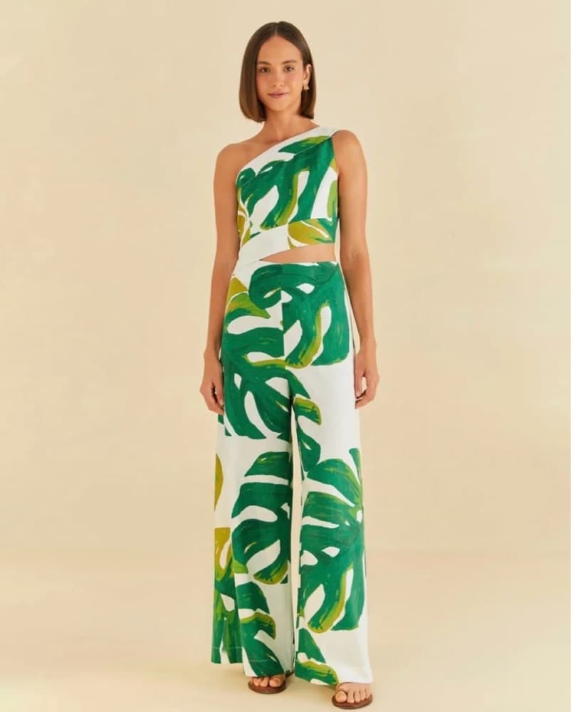 Farm Rio One-Shoulder Jumpsuit - Image 1