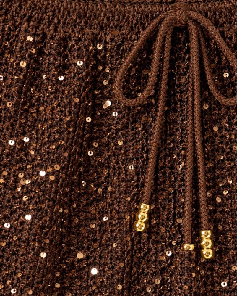 Sparkling Brown Sequin Pants - Image 2