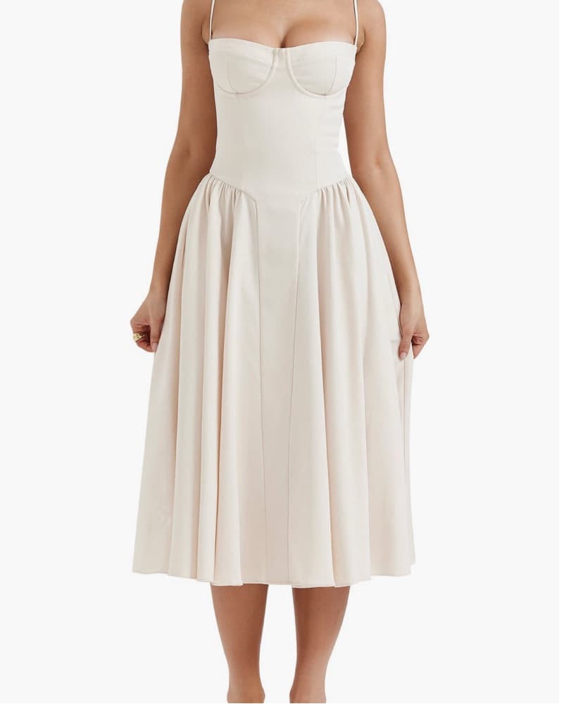 Samaria Vintage Cream Corest Sundress  - Image 1