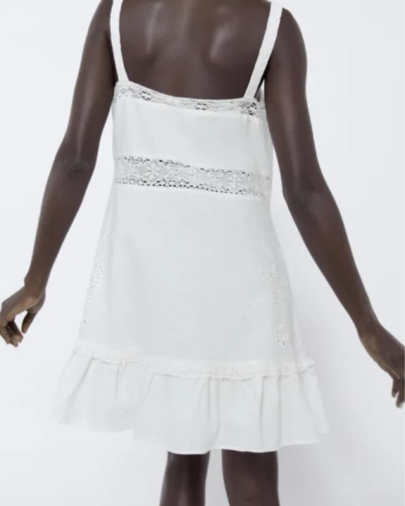 Delicate White Eyelet Sundress - Image 3