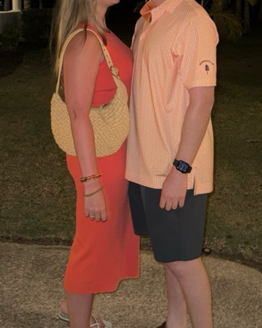 Rails Orange Midi Bodycon Dress - Image 1