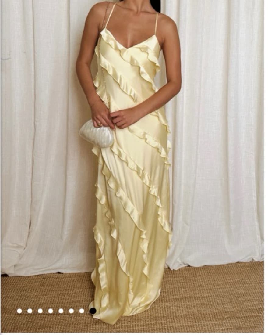 Elegant Ruffle Maxi Dress - Image 1
