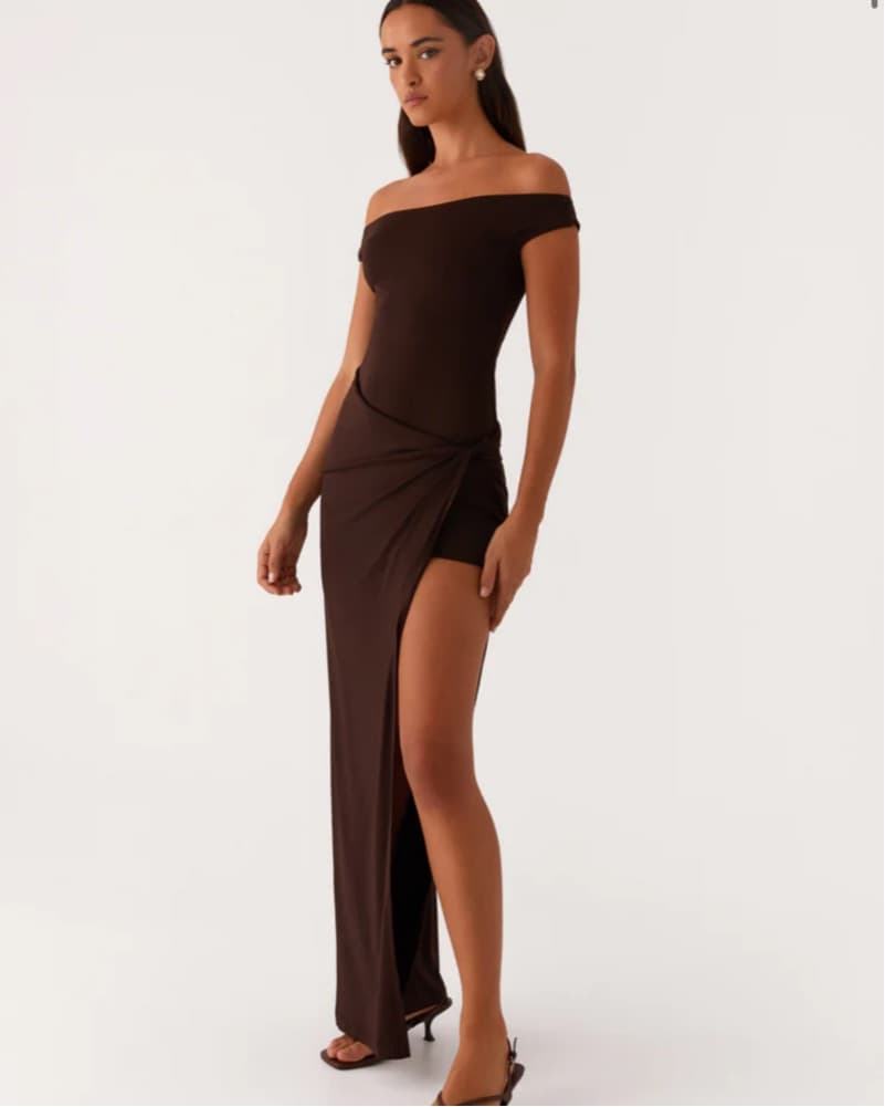 Amerie Maxi Dress - Chocolate - Image 1
