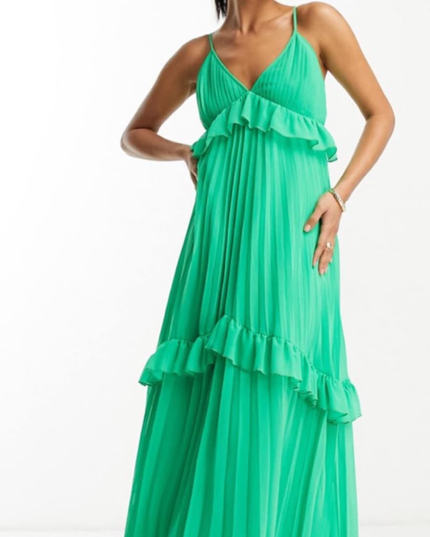 ASOS Design Green Midi Dress - Image 1