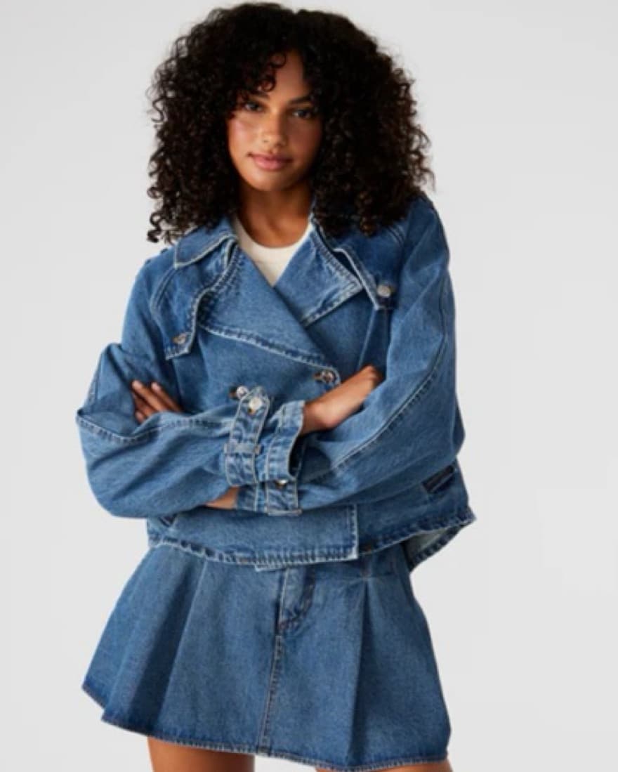 Steve Madden Sirus Cropped Denim Jacket - Image 2