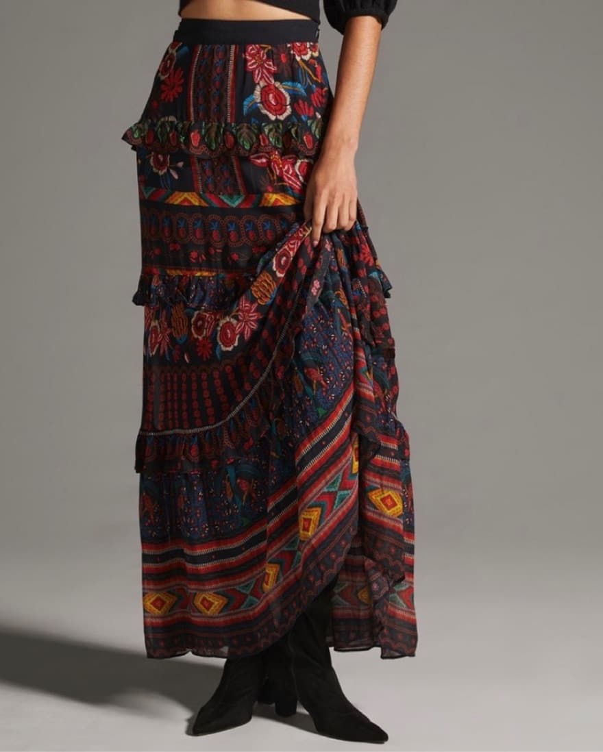 Farm Rio Tiered Maxi Skirt - Image 2