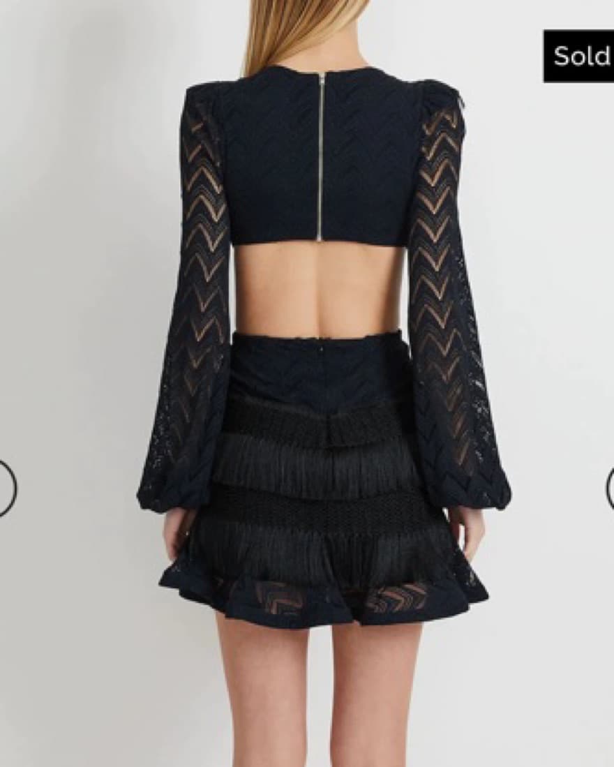 PatBo Fringe Cut-Out Mini Dress - Image 2