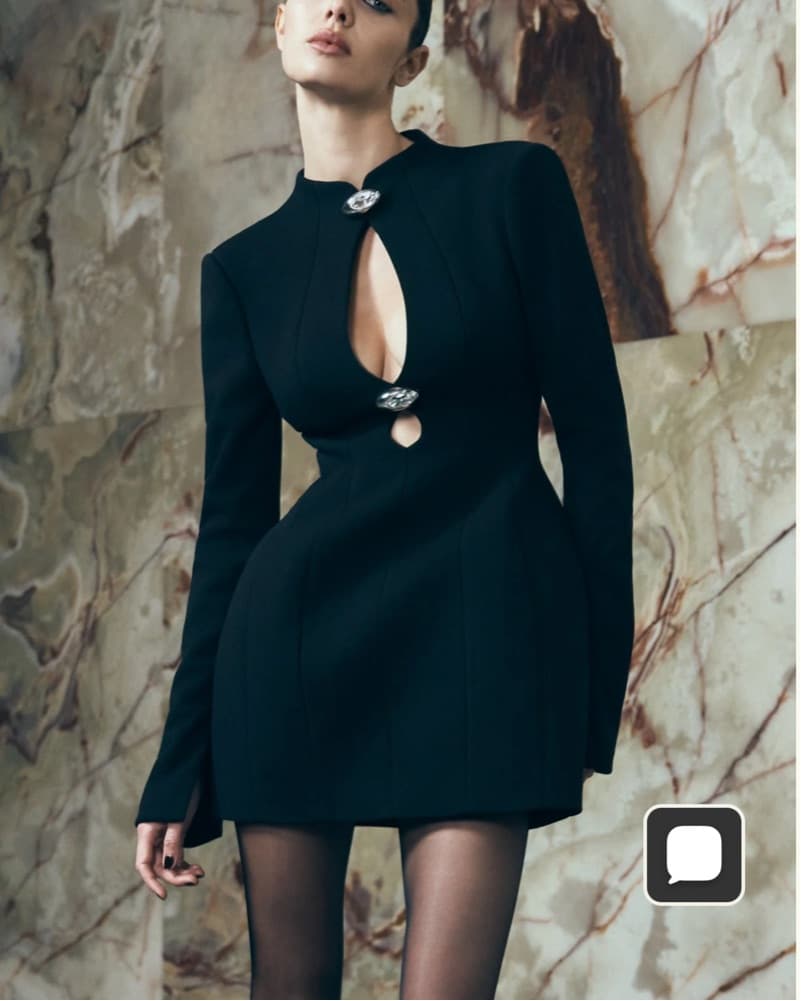 Meshki Black Cocktail Dress - Image 2