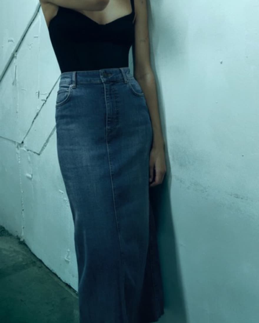 Zara Denim Maxi Skirt - Image 3