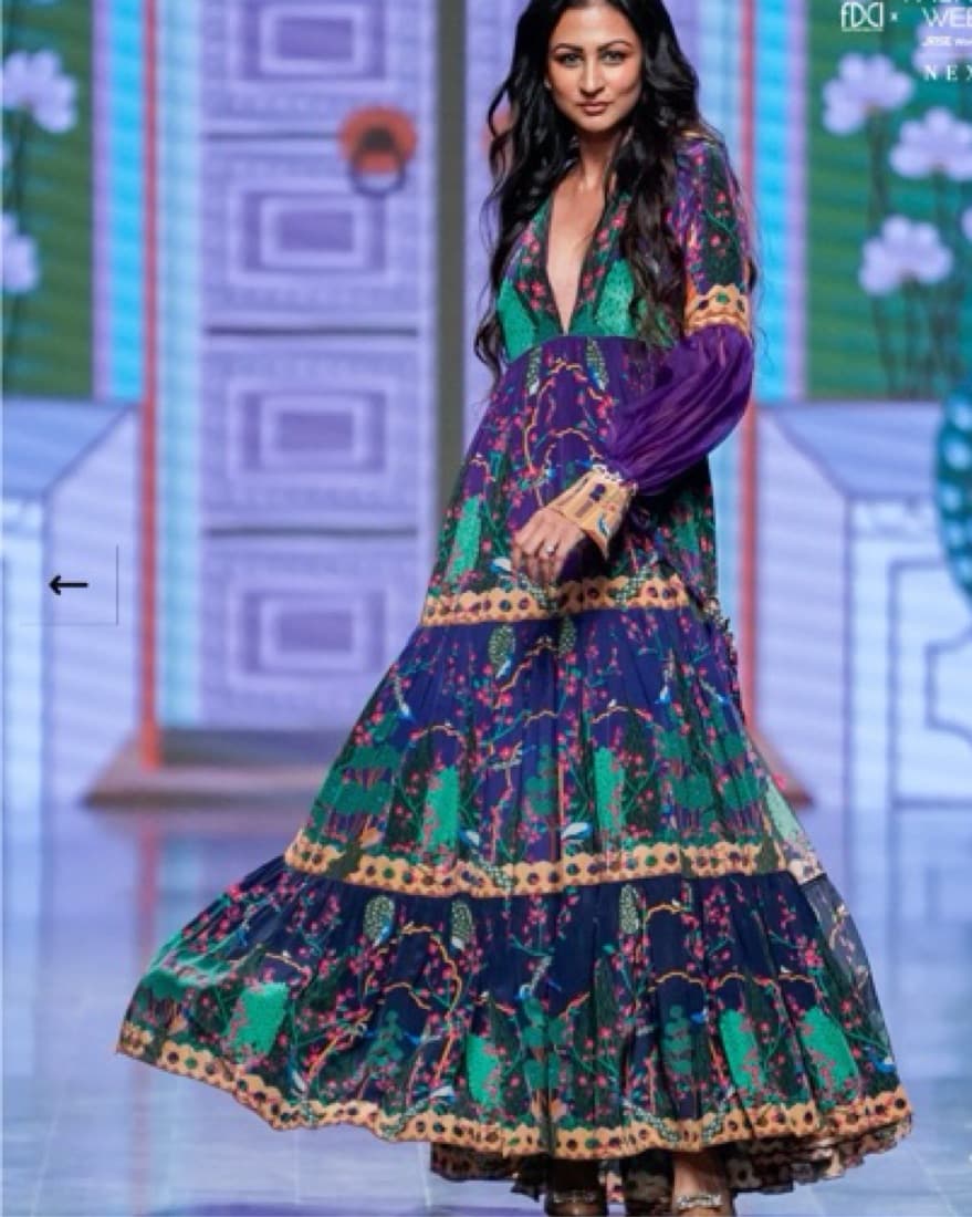 Striking Purple Floral Maxi Dress - Image 3