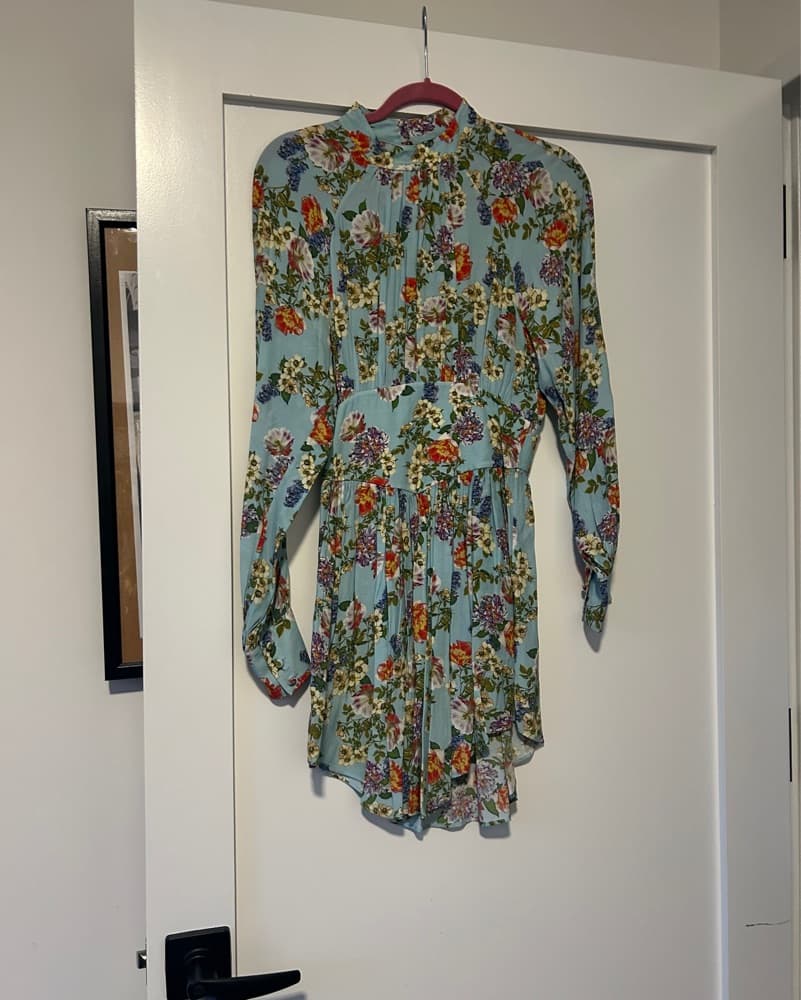 Vibrant Floral Printed Mini Dress - Image 2