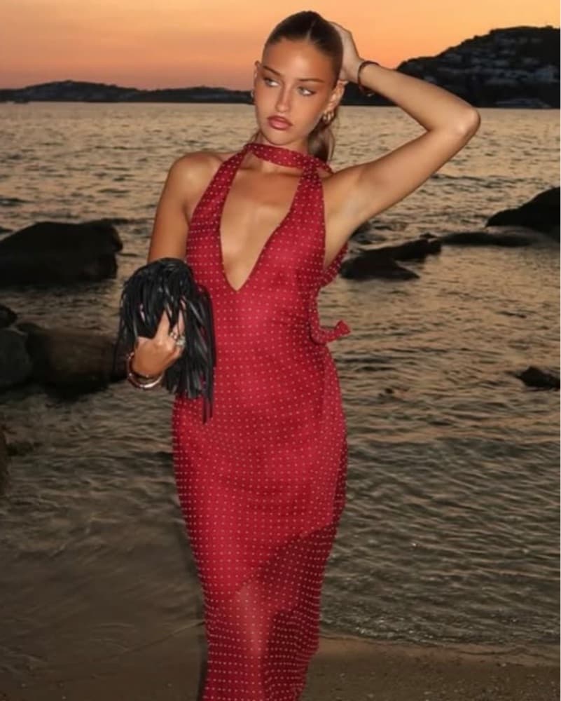I Am Delilah Red Polka Dot Dress - Image 1