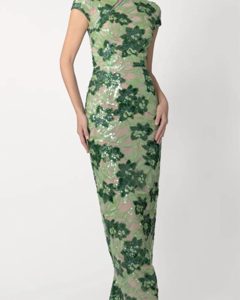 SAU LEE SERAPHINE EMBELLISHED DRESS - Image 3