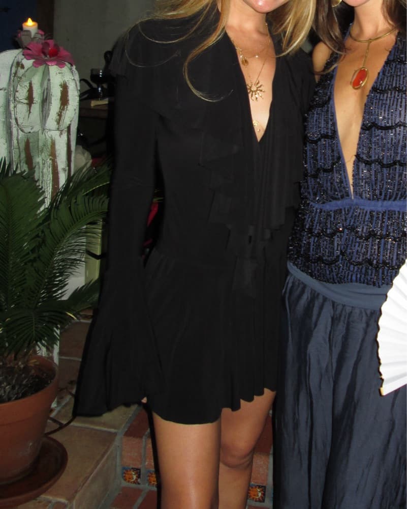 Black Ruffle Norma Kamali Dress - Image 1