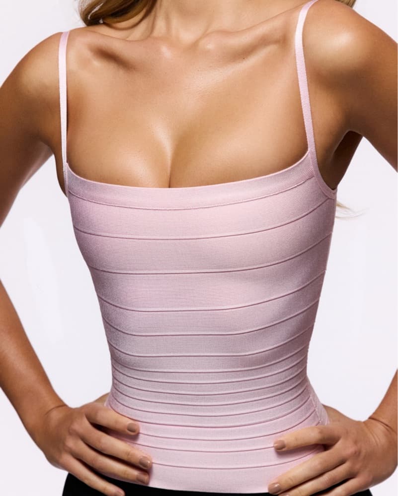 House Of CB Baby Pink Bandage Tank Top - Image 1