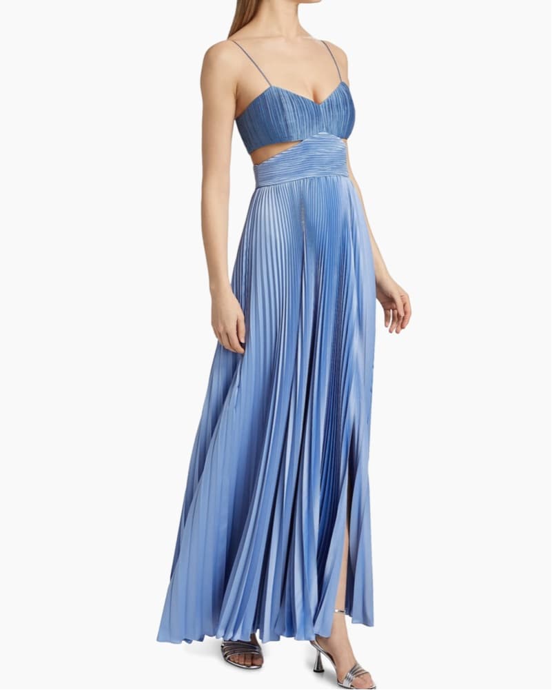 Amur Elodie Satin Colorblock Gown - Image 5