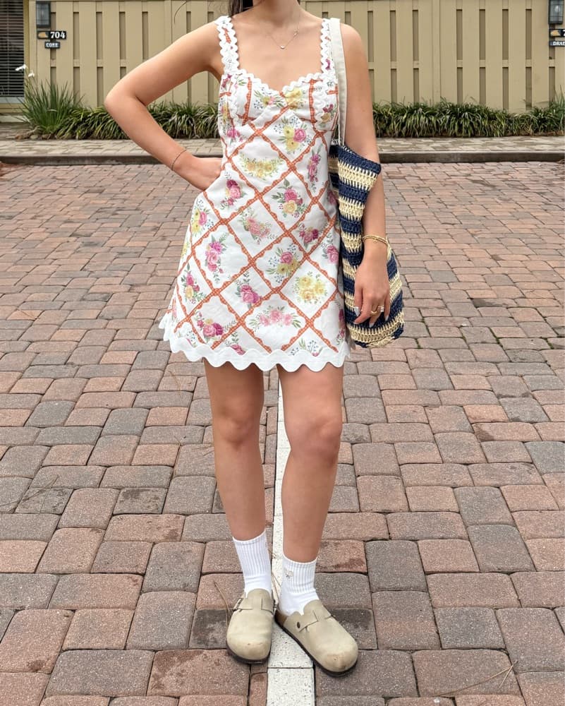 Selfie Leslie White Floral Dress - Image 1
