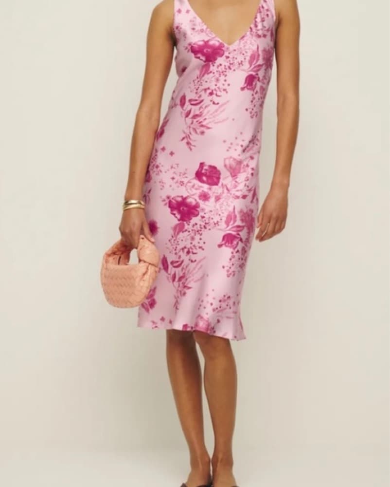 Reformation Lila Silk Dress in Milla - Image 2